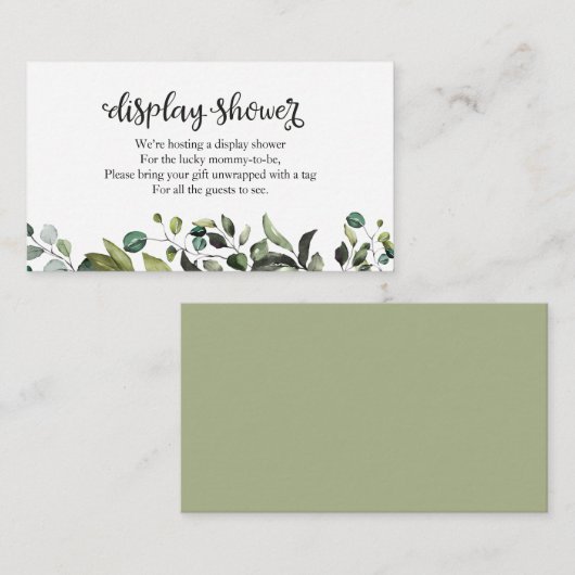 Schöne Herbstdusche für Grünpflanzen Begleitkarte (Vorne/Hinten)