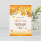 Schöne Herbsteinladung Einladung (Stehend Vorderseite)