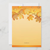 Schöne Herbsteinladung Einladung (Rückseite)