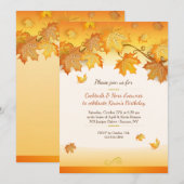 Schöne Herbsteinladung Einladung (Vorne/Hinten)