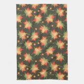 Schöne Herbstfarben Blätter Geschirrtuch (Vertikal)