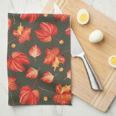 Schöne Herbstfarben Blätter Küche Handtuch (Viertel Falte)