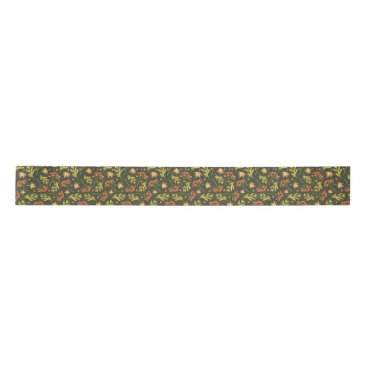 Schöne Herbstfarben Blätter Satin Ribbon Satinband (Vorderseite)