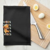 Schöne Herbstfarben | Fall Vibes Black Geschirrtuch (Viertel Falte)