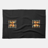 Schöne Herbstfarben | Fall Vibes Black Geschirrtuch (Horizontal)