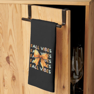Schöne Herbstfarben   Fall Vibes Black Geschirrtuch