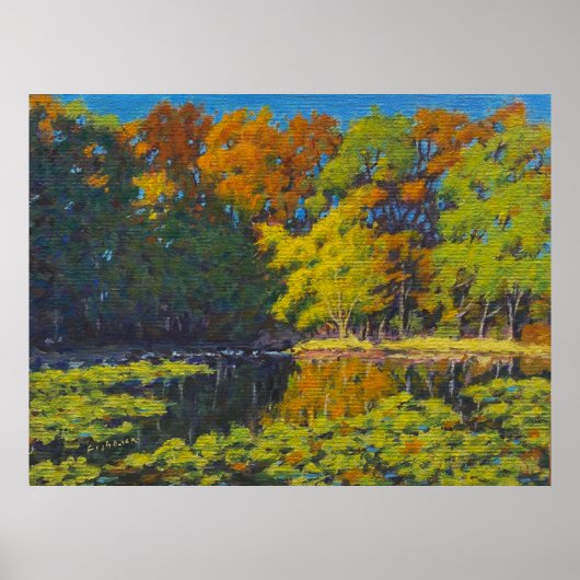 Schöne Herbstfarben Reflexionen Poster (Vorne)