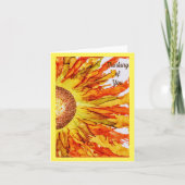 Schöne, herbstfarbene Sonnenblumenkarte Karte (Vorderseite)