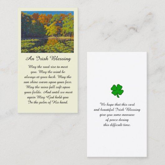 Schöne Herbstfarbenkarte Visitenkarte (Vorne/Hinten)