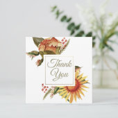 Schöne Herbstflora Dankeskarte (Stehend Vorderseite)