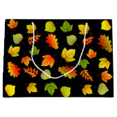 Schöne Herbstgänge auf schwarz Große Geschenktüte (Vorderseite)