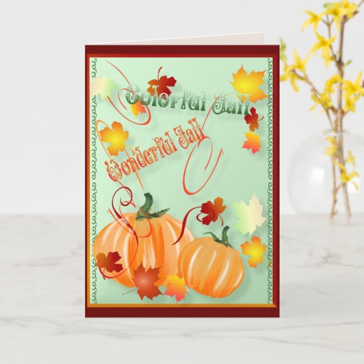 Schöne Herbstkarte Karte (Gelbe Blume)