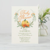 Schöne Herbstkleid Kinderdusche Einladung (Stehend Vorderseite)