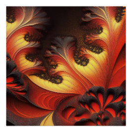 Schöne Herbstkugel gefärbt Newtonbrot Poster