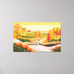 Schöne Herbstlandschaft Leinwanddruck