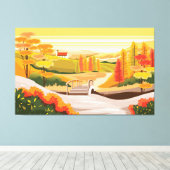 Schöne Herbstlandschaft Leinwanddruck (Insitu (Holzboden))