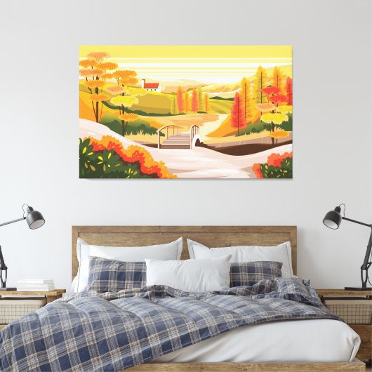 Schöne Herbstlandschaft Leinwanddruck (Insitu (Schlafzimmer))
