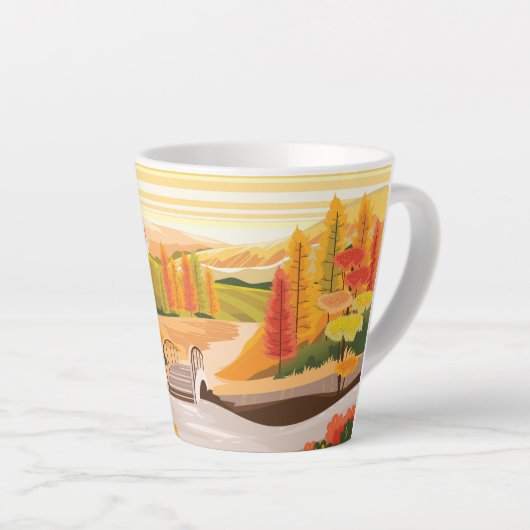 Schöne Herbstlandschaft Milchtasse (Rechte Ecke)