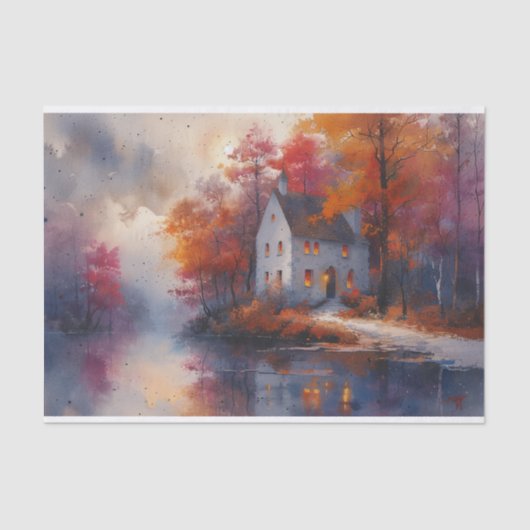 Schöne Herbstlandschaft Seidenpapier (Vorderseite)