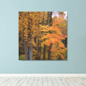 Schöne Herbstlaub Tulip Poplar Trees Leinwanddruck (Insitu (Holzboden))