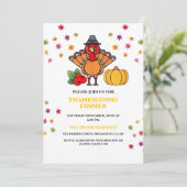 Schöne Herbstlaub Türkei Erntedank Dinner Einladung (Stehend Vorderseite)