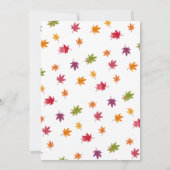 Schöne Herbstlaub Türkei Erntedank Dinner Einladung (Rückseite)