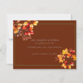 Schöne Herbstlaub und Berries Rettete unser Datum RSVP Karte (Rückseite)