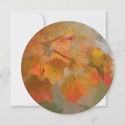 Schöne Herbstlaube Erntedank Einladung (Rückseite)