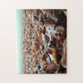 Schöne Herbstlaube im Herbst Waldwandern Puzzle (Vertikal)