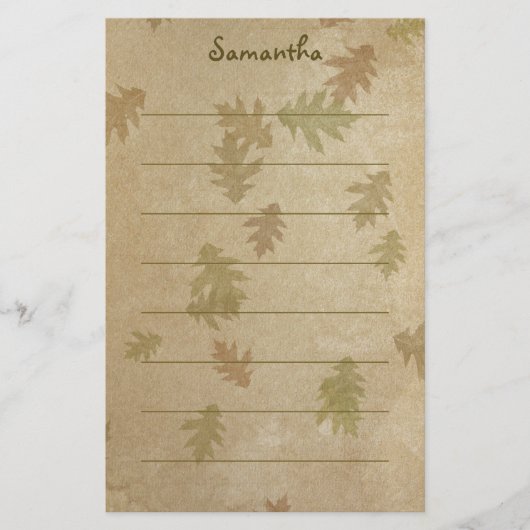 Schöne Herbstlaube Lined Stationery Briefpapier (Vorderseite)