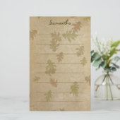 Schöne Herbstlaube Lined Stationery Briefpapier (Stehend Vorderseite)