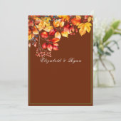 Schöne Herbstlaube und Berries Herbsthochzeit Einladung (Stehend Vorderseite)