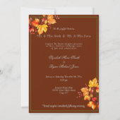 Schöne Herbstlaube und Berries Herbsthochzeit Einladung (Rückseite)