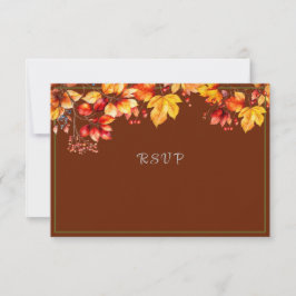 Schöne Herbstlaube und Berries Herbsthochzeit RSVP Karte