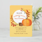 Schöne Herbstpumpeneinladung Einladung (Stehend Vorderseite)