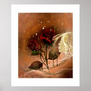 Schöne Herbstrosen  Poster