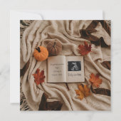 Schöne Herbstschwangerschaftsankündigung Einladung (Vorderseite)