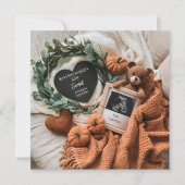 Schöne Herbstschwangerschaftsankündigung Einladung (Vorderseite)