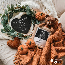 Schöne Herbstschwangerschaftsankündigung Einladung