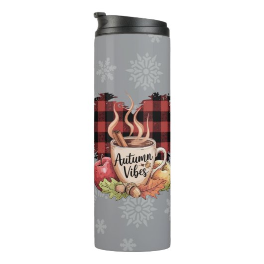 Schöne Herbstvibes Perfekter Herbst und Urlaub Thermosbecher (Nach rechts gedreht)