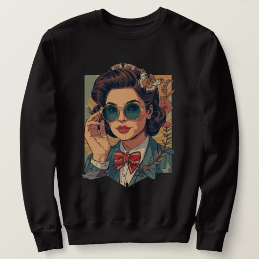 "Schöne Herren-Sweatshirt im Vintage-Stil der 19er Sweatshirt (Design vorne)