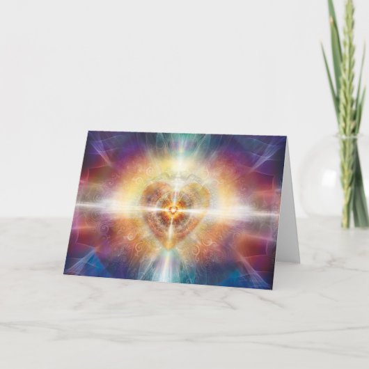 Schöne Herz-Mitte Karte (Vorderseite)