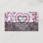 Schöne Herzen elegante Rechtecke halbdurchsichtig Visitenkarte (Rückseite)