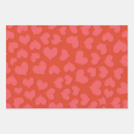 SCHÖNE HERZEN GESCHENKPAPIER SET