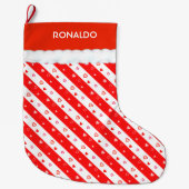 Schöne Herzen Großer Weihnachtsstrumpf (Vorderseite)