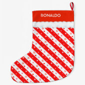 Schöne Herzen Großer Weihnachtsstrumpf (Rückseite)