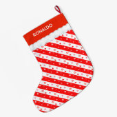 Schöne Herzen Großer Weihnachtsstrumpf (Rückseite (Hängend))