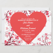 Schöne HerzensWedding Einladung (Vorderseite)