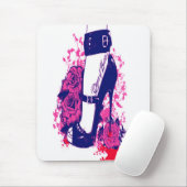 Schöne Herzkönigin mit tätowiertem Fuß Mousepad (Mit Mouse)