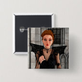 Schöne Hexe Button (Vorne & Hinten)